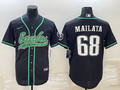 Men's Philadelphia Eagles Jordan Mailata #68 Black Game Jersey1 Joint Edition