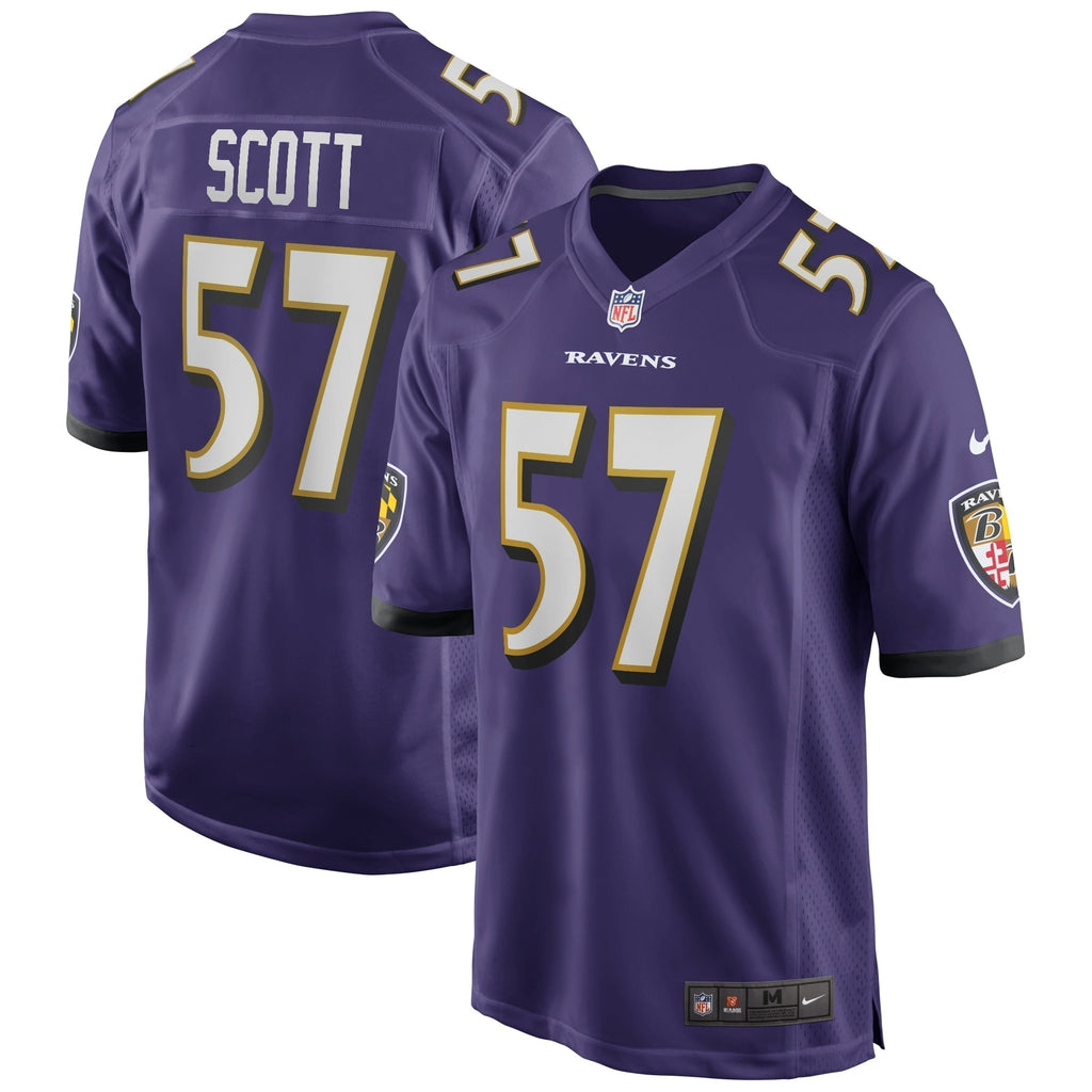 Bart Scott Baltimore Ravens Nike Game Retired   Jersey - Purple
