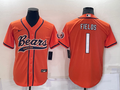 Men's Chicago Bears Justin Fields #1 Orange Game Jersey1 Joint Edition