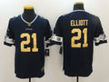 Men's Dallas Cowboys Ezekiel Elliott #21 Navy Player Jersey1