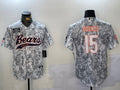 Men's Chicago Bears Rome Odunze #15 Arctic Camo 2024 Salute to Service Player Jersey1