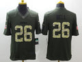 Men's Pittsburgh Steelers LeVeon Bell #26 Army Green Game Jersey1