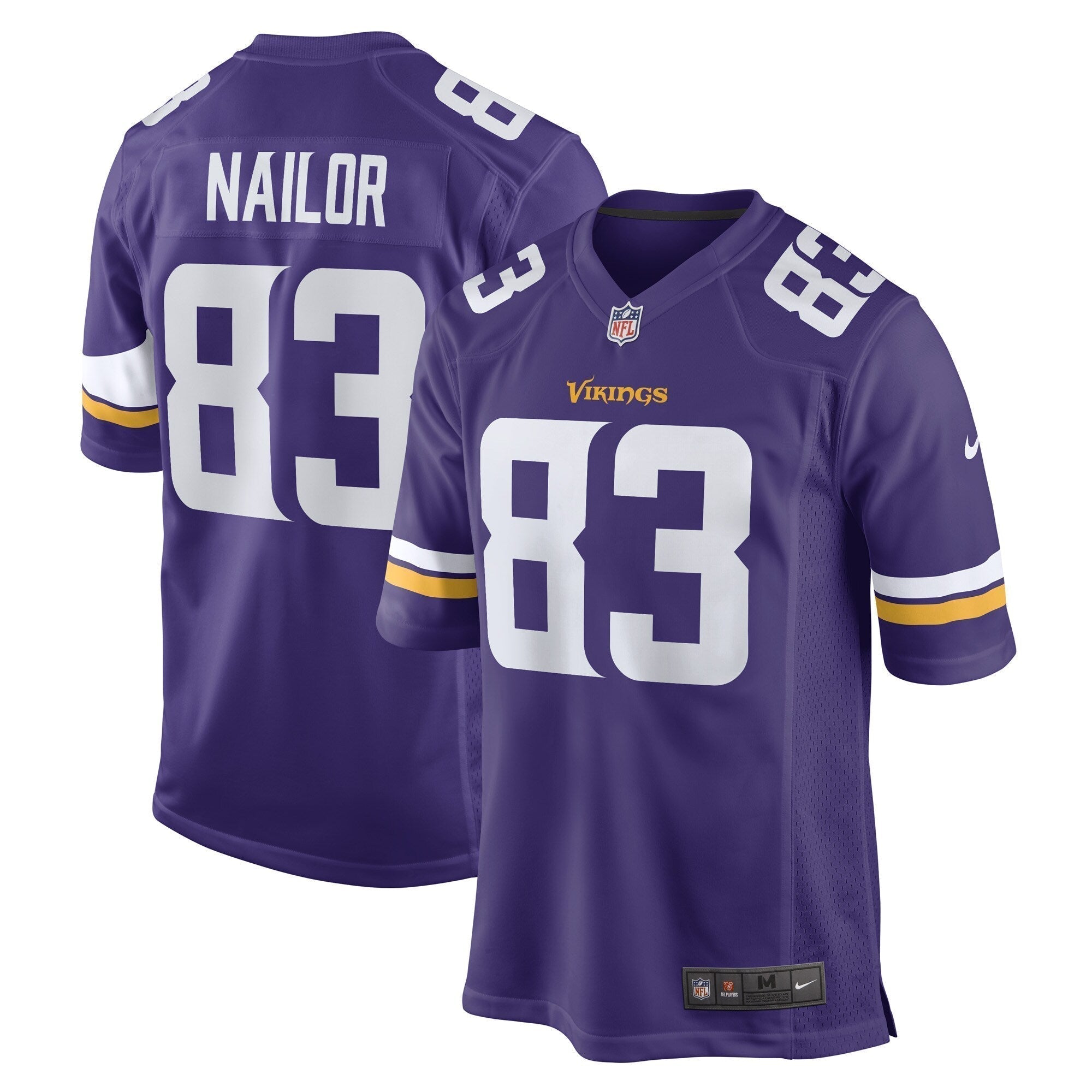 Jalen Nailor Minnesota Vikings Nike Game   Jersey - Purple