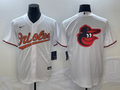 Men's Baltimore Orioles White Home Replica Player Jersey1
