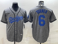 Men's Los Angeles Dodgers Trea Turner Nike Gray Alternate Replica Team Jersey1