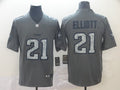 Men's Dallas Cowboys Ezekiel Elliott #21 Gray Player Game Jersey1