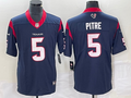 Men's Houston Texans Jalen Pitre #5 Navy Game Player Jersey1
