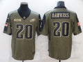 Men's Philadelphia Eagles Brian Dawkins #20 Brown Team Game Jersey1