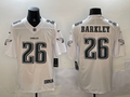 Men's Philadelphia Eagles Saquon Barkley #26 Tundra White Fashion Game Jersey1