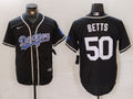 Men's Los Angeles Dodgers Mookie Betts #50 Black Replica Team Jersey
