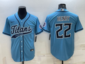 Men's Tennessee Titans Derrick Henry #22 Light Blue Game Jersey1