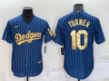 Men's Los Angeles Dodgers Justin Turner #10 Blue Player Jersey1