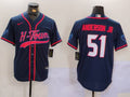 Men's Houston Texans Will Anderson Jr. #51 Navy Game Player Jersey1