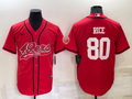 Men's San Francisco 49ers Jerry Rice #80 Red Game Jersey1 Joint Edition