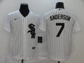 Men's Chicago White Sox Tim Anderson #7 White Replica Baseball Jersey1