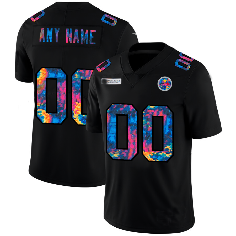 Custom1 Pittsburgh Steelers Multi-Color Black 2020 Crucial Catch Vapor Untouchable Limited Jersey1 Stitched American Football Jerseys