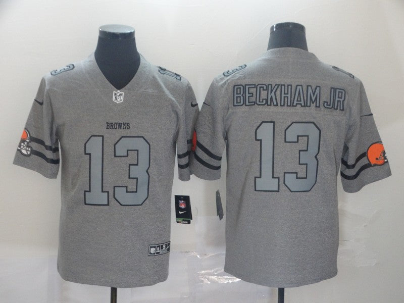 Men's Cleveland Browns Odell Beckham Jr. Gray Game Jersey1