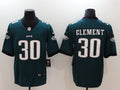 Men's Philadelphia Eagles Corey Clement #30 Midnight Green Game Jersey1