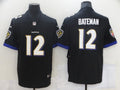 Men's Baltimore Ravens Rashod Bateman #12 Black Game Jersey1