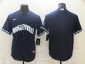 Men's Chicago Cubs Navy City Connect Replica Blank Jersey1