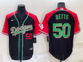 Men's Los Angeles Dodgers Mookie Betts #50 Black Alternate Game Jersey1