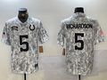 Men's Indianapolis Colts Anthony Richardson #5 Arctic Camo 2024 Salute to Service Limited Jersey1