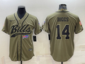 Men's Buffalo Bills Stefon Diggs #14 Olive 2022 Salute To Service Limited Jersey1 Joint Edition