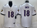 Men's Baltimore Ravens Roquan Smith #18 White Game Jersey1