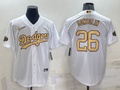Men's Los Angeles Dodgers Tony Gonsolin #26 White Replica Baseball Jersey1