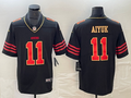 Men's San Francisco 49ers Brandon Aiyuk #11 Black Player Jersey1