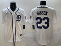 Men's Detroit Tigers Kirk Gibson #23 White Home Replica Player Jersey