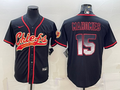 Men's Kansas City Chiefs Patrick Mahomes #15 Black Game Player Jersey1 Joint Edition