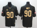 Men's Pittsburgh Steelers T.J. Watt #90 Black Team Game Jersey1