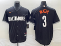 Men's Baltimore Orioles Jorge Mateo #3 Black 2023 City Connect Replica Player Jersey1