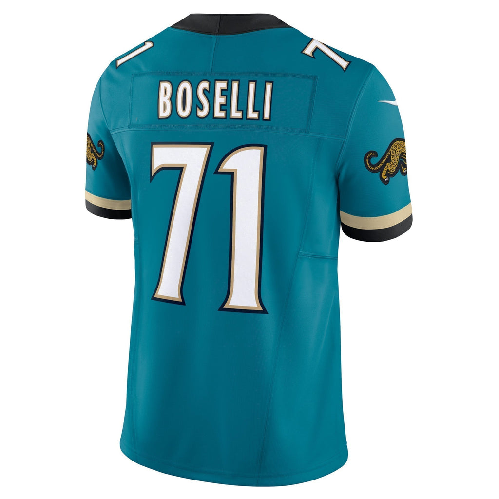 Tony Boselli Jacksonville Jaguars Nike Prowler Throwback Vapor F.U.S.E. Limited Retired   Jersey - Teal