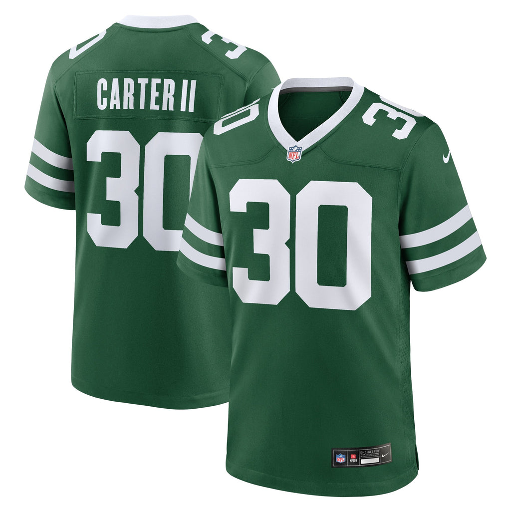 Michael Carter II New York Jets Nike Team Game Jersey - Legacy Green