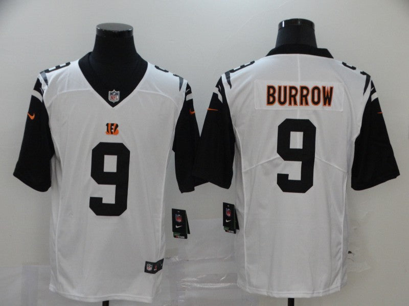 Men's Cincinnati Bengals Joe Burrow #9 White Game Jersey1