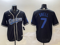 Men's Los Angeles Dodgers Blake Snell #7 Black Replica Game Jersey