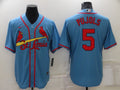 Men's St. Louis Cardinals Albert Pujols #5 Blue Replica Baseball Jersey