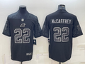 Men's Carolina Panthers Christian McCaffrey #22 Black RFLCTV Limited Jersey1