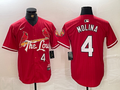 Men's St. Louis Cardinals Yadier Molina #4 Red 2024 City Connect Limited Player Jersey