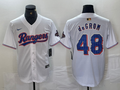 Men's Texas Rangers Jacob deGrom #48 White 2024 Gold Collection Limited Player Jersey