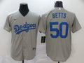 Men's Los Angeles Dodgers Mookie Betts #50 Gray Replica Baseball Jersey1