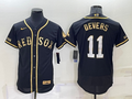 Men's Boston Red Sox Rafael Devers #11 Black Replica Baseball Jersey1