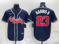 Men's Atlanta Braves Michael Harris II #23 Navy Replica Baseball Jersey1