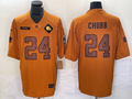 Men's Cleveland Browns Nick Chubb #24 Brown 2023 Salute To Service Limited Jersey1