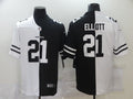 Men's Dallas Cowboys Ezekiel Elliott #21 Black/White Game Jersey1