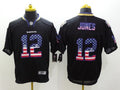 Men's Baltimore Ravens Jacoby Jones #12 Black Game Jersey1