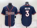 Men's Denver Broncos Russell Wilson #3 Navy Game Jersey1 Joint Edition