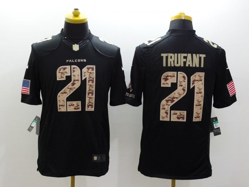 Men's Atlanta Falcons Desmond Trufant #21 Black Game Player Jersey1